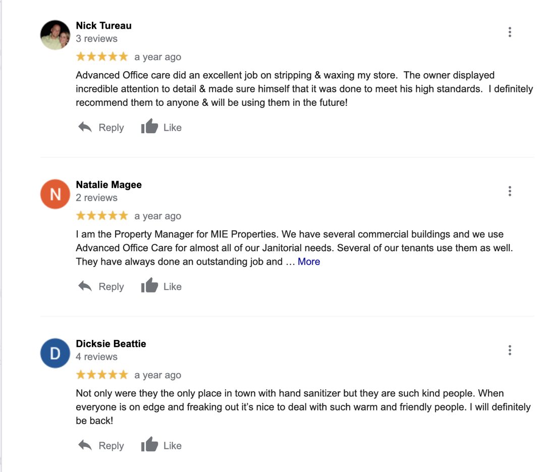 advanced office care baton rouge office cleaning reviews