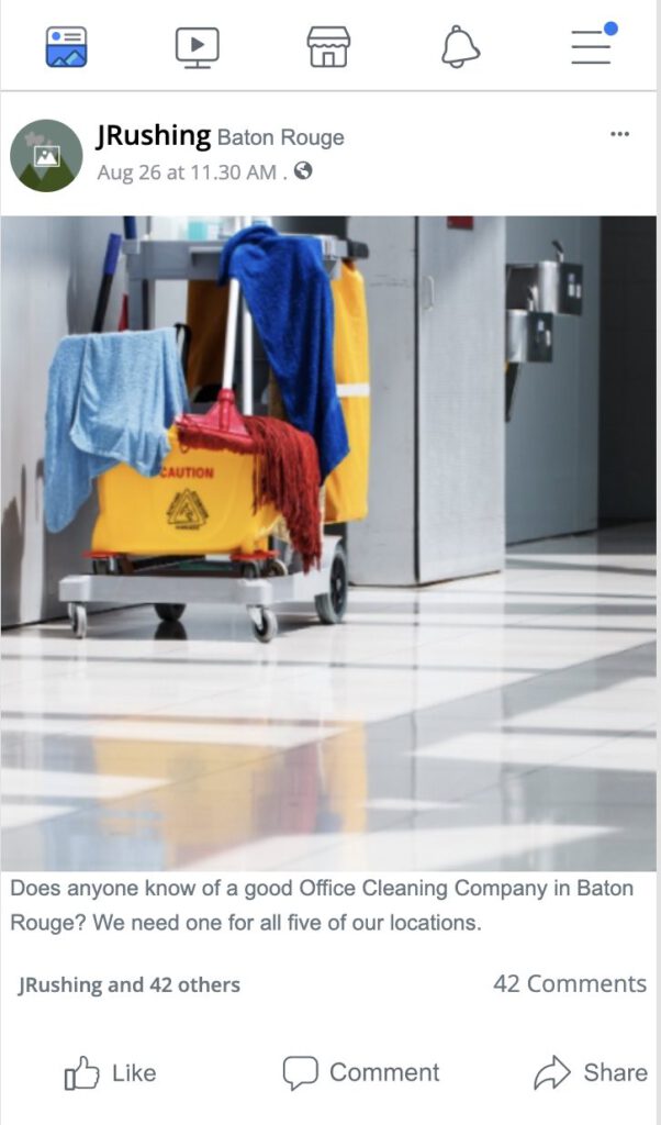 good office cleaning company baton rouge facebook question