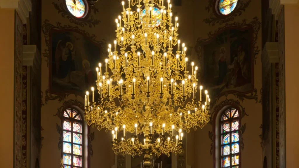 polish metal chandeliers for christmas service