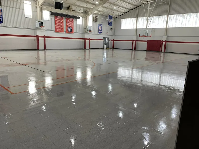 advanced office care basketball court after cleaning in baton rouge