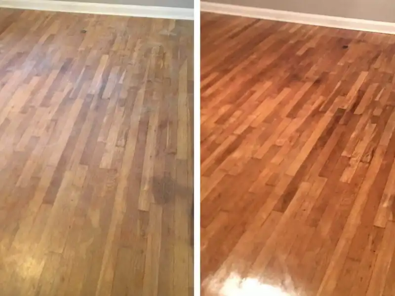 before after office hardwood floor cleaning