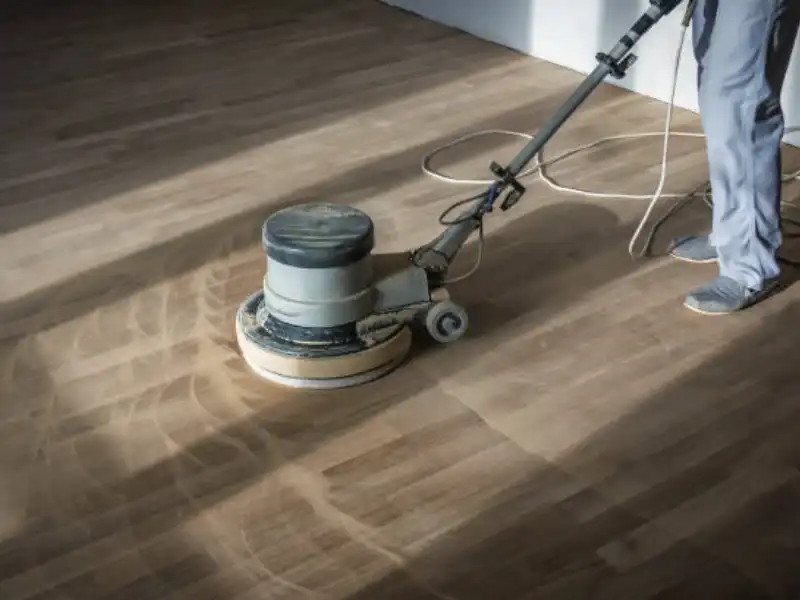 buffing hardwood floor in office baton rouge