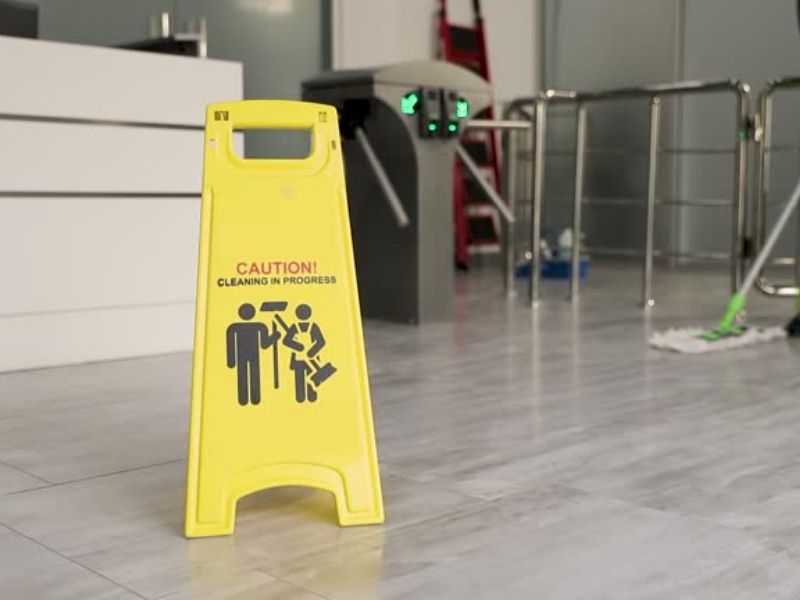 cleaning vinyl floor in baton rouge with dust mop