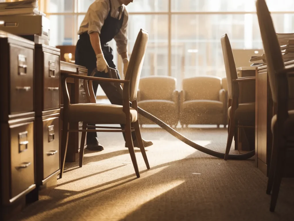 custodian moving furniture vacuuming office baton rouge