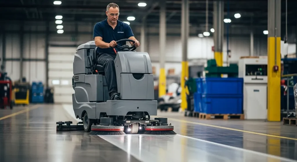 modern equipment cleaning action