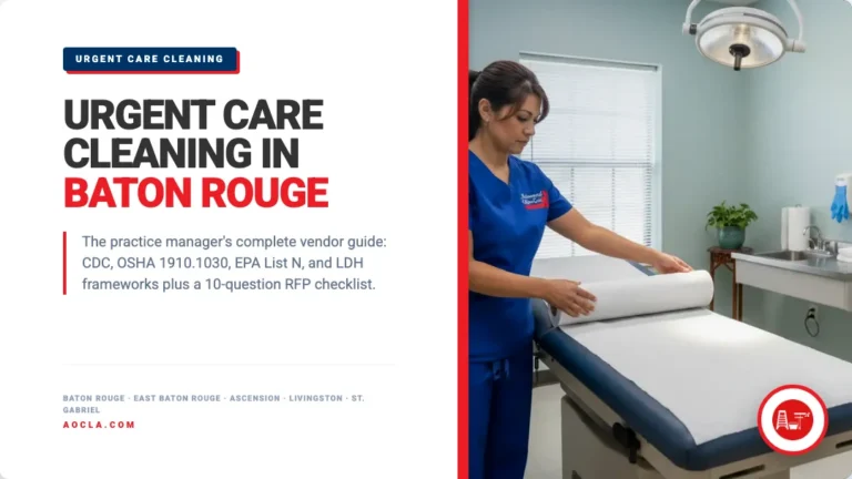 urgent care cleaning baton rouge practice manager guide featured