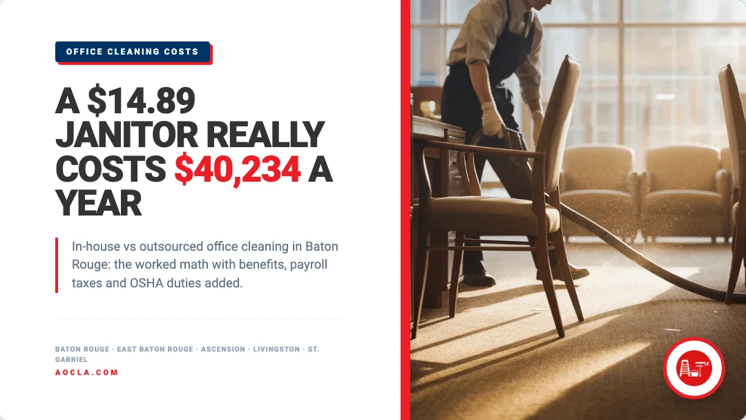 in house vs outsourced office cleaning cost